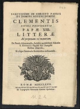 Bolla di papa Clemente XIII